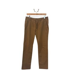 Bonobos Mens Slim Fit Casual Everyday Chino Pants Brown 33/34 Casual Preppy